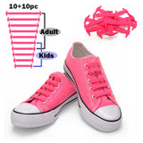 TOTOMO Unisize(20pc) No-Tie Shoe Laces Elastic Silicone Shoelaces for Kids & Adults