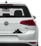 Scary Eyes Peeking Monster Car Decal
