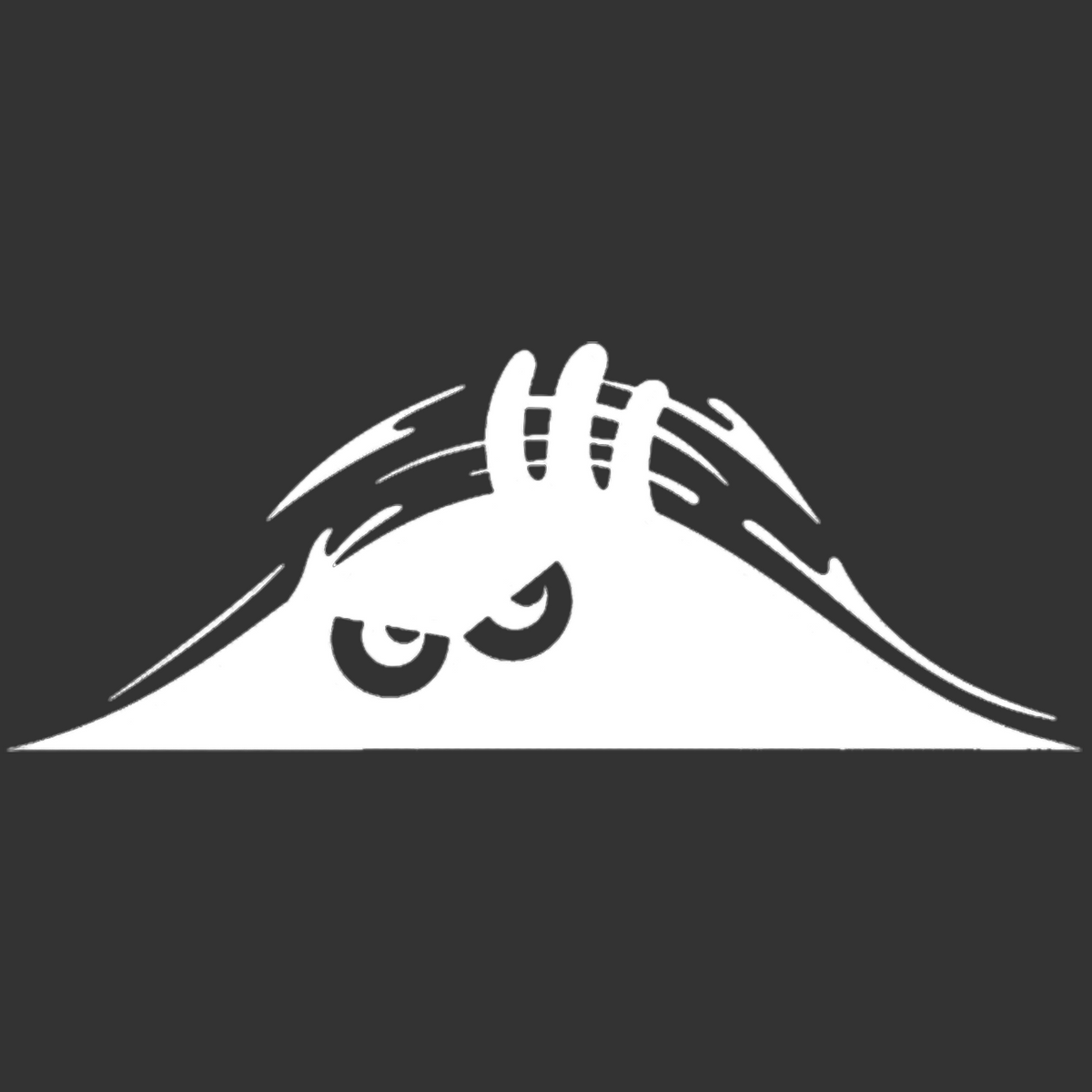 Scary Eyes Peeking Monster Car Decal