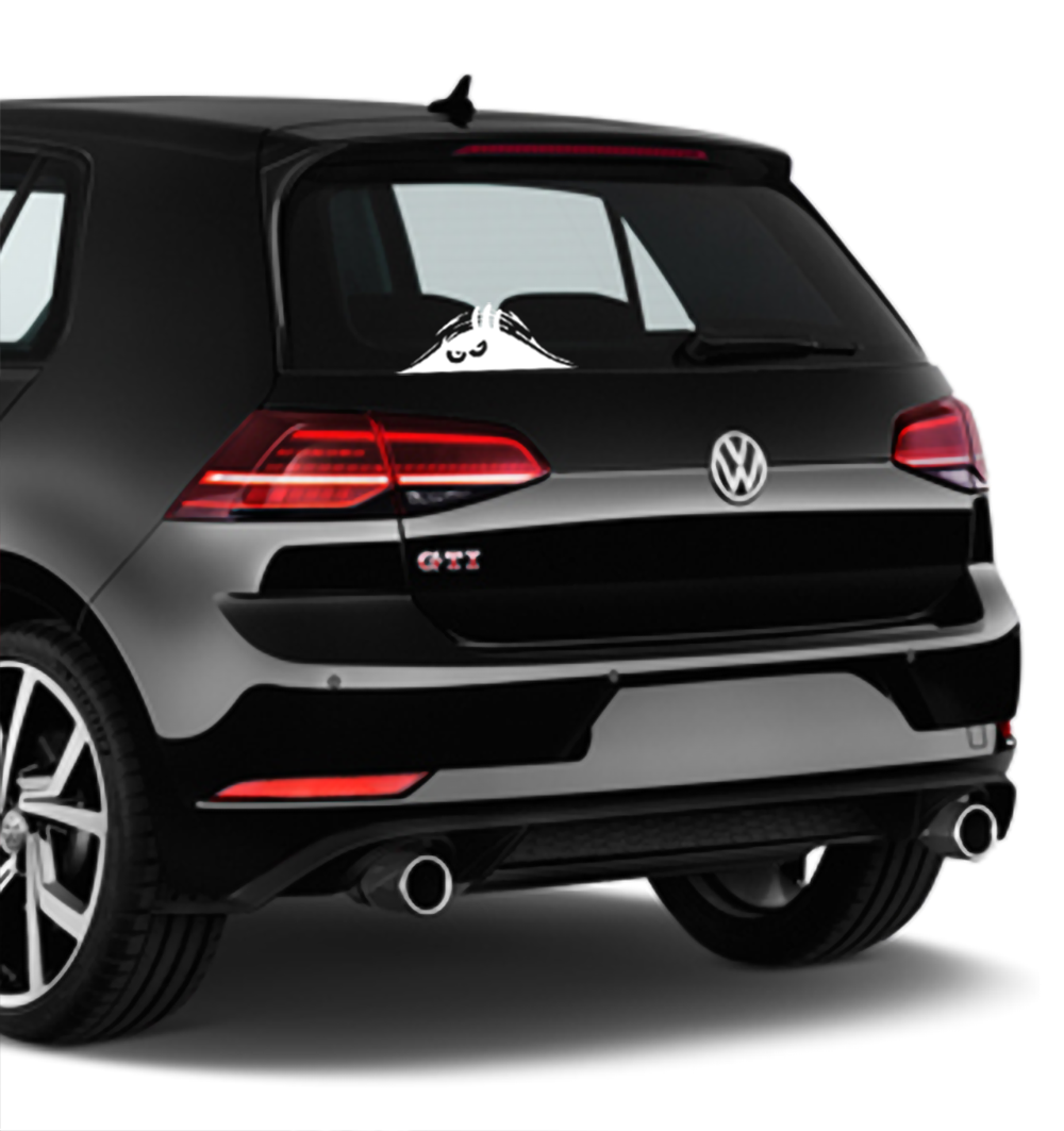Scary Eyes Peeking Monster Car Decal