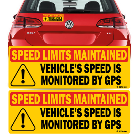 GPS Speed Monitored Reflective Vehicle Signs, Red