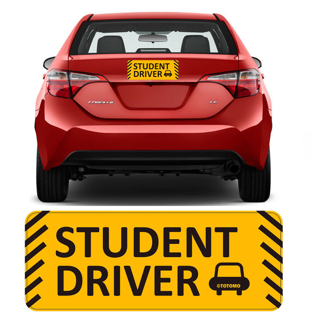 Reflective Student Driver Car Magnets, 10 x 4 Inches, 1-Pack