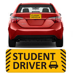 Reflective Student Driver Car Magnets, 10 x 4 Inches, 1-Pack