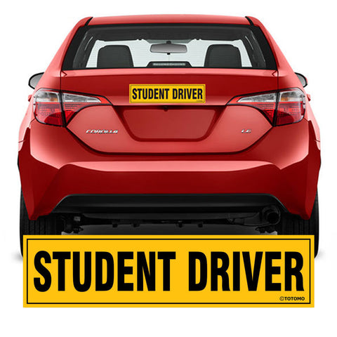 Reflective Student Driver Car Magnets, 12 x 3 Inches, 1-Pack