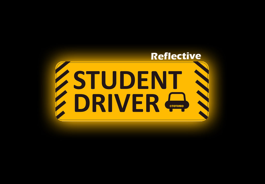Reflective Student Driver Car Magnets, 10 x 4 Inches, 4-Pack