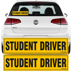 Reflective Student Driver Car Stickers, 2-Pack