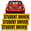 Reflective Student Driver Car Magnets, 12 x 3 Inches, 3-Pack