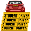 Reflective Student Driver Car Magnets, 12 x 3 Inches, 4-Pack