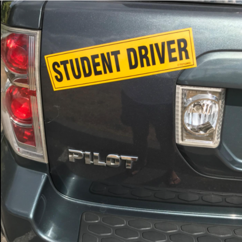 Reflective Student Driver Car Magnets, 12 x 3 Inches, 1-Pack