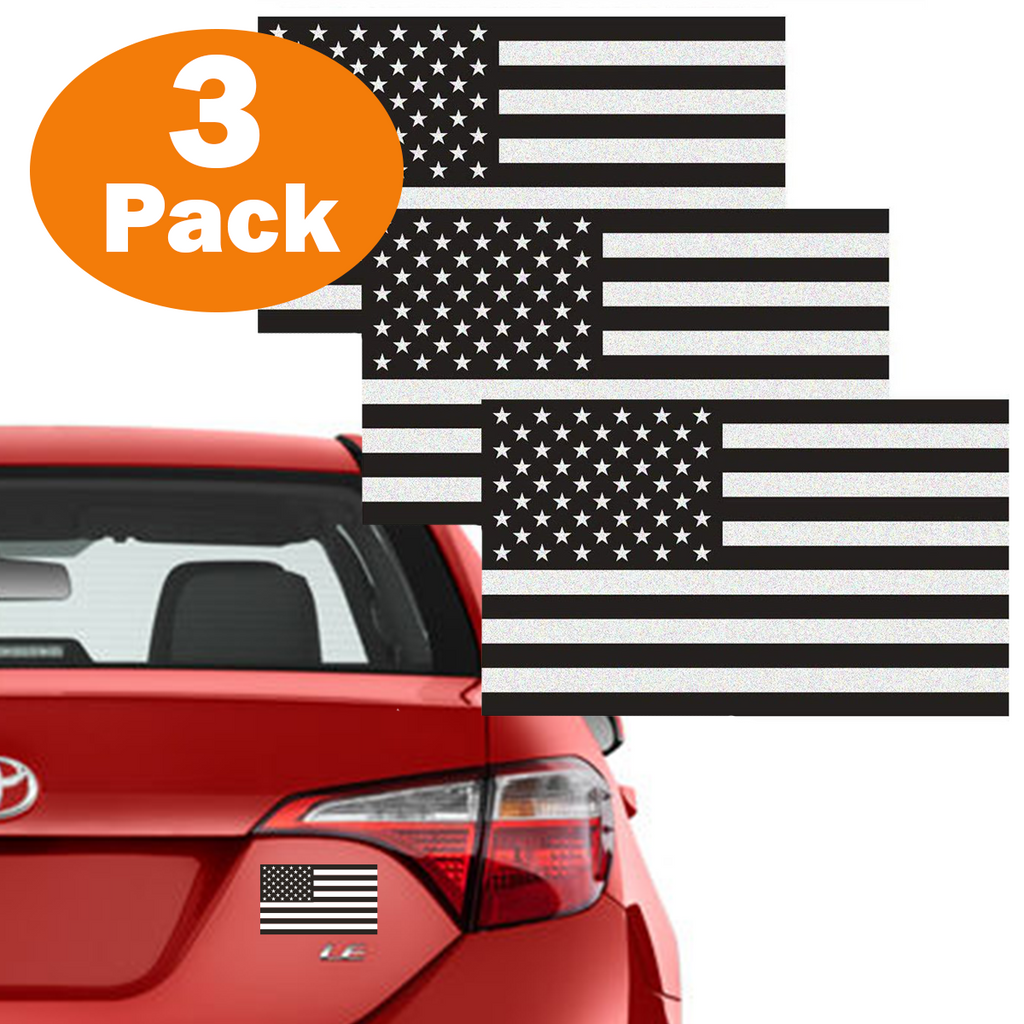 The 3x5 Bloody Splatter 3M Reflective American Flag Decal USA