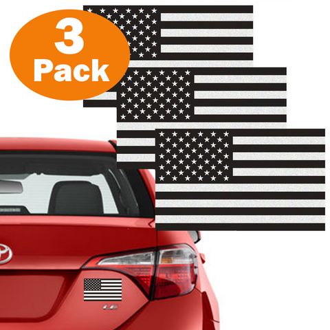 3 Pack Subdued USA American Flag Decal 5"x3" Tactical US Military Army Navy