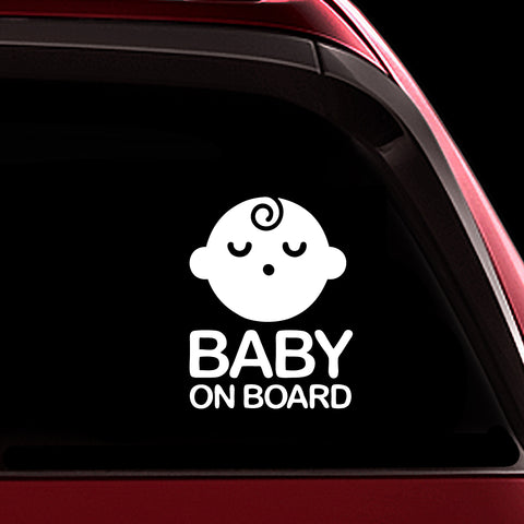 Sleeping Baby Boy - Baby on Board Sticker Decal Safety Caution Sign for Car Windows