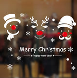 TOTOMO #W105 Christmas Snowman and Deer Window & Wall Decal Stickers