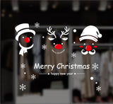 TOTOMO #W105 Christmas Snowman and Deer Window & Wall Decal Stickers