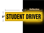 Reflective Student Driver Car Magnets, 12 x 3 Inches, 1-Pack