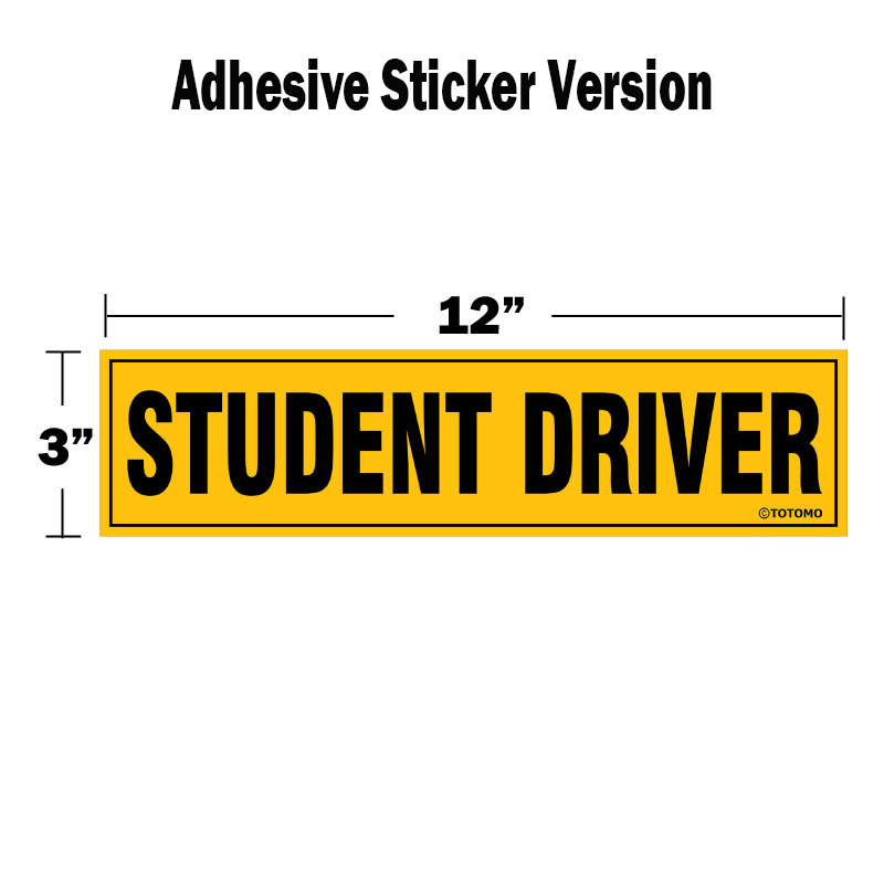Reflective Student Driver Car Stickers, 2-Pack